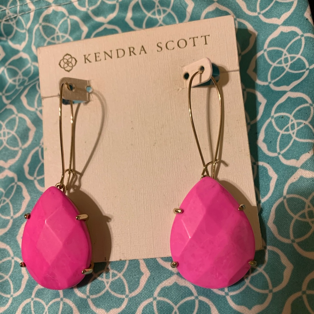 Kendra Scott Neon Pink Allison Earrings